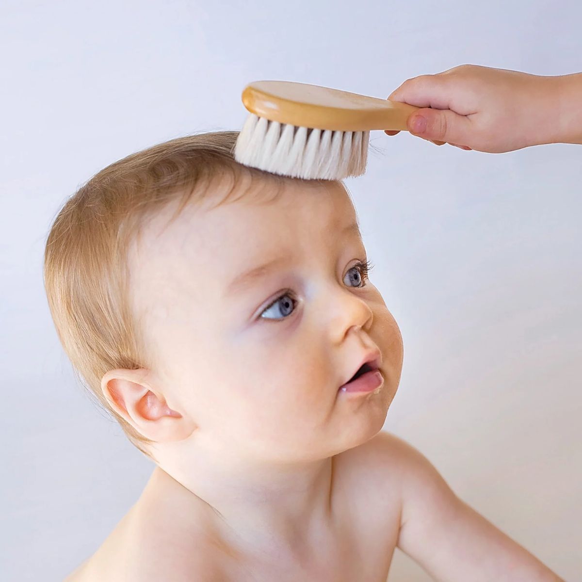 Green Sprouts Baby Brush & Comb Set - Rounded Wooden Comb